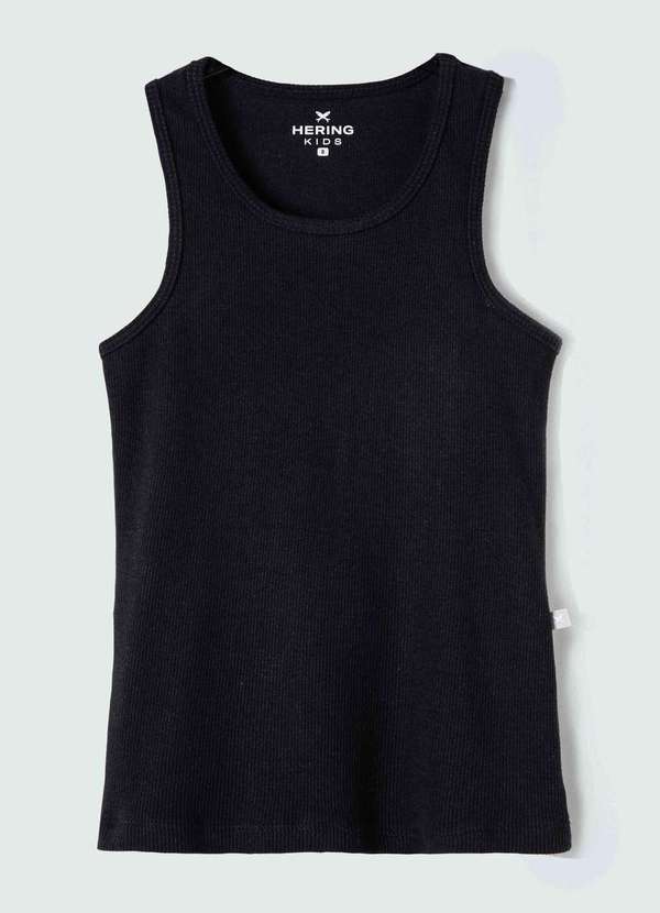 Hering - Regata Basica Infantil Menina em Ribana Preto