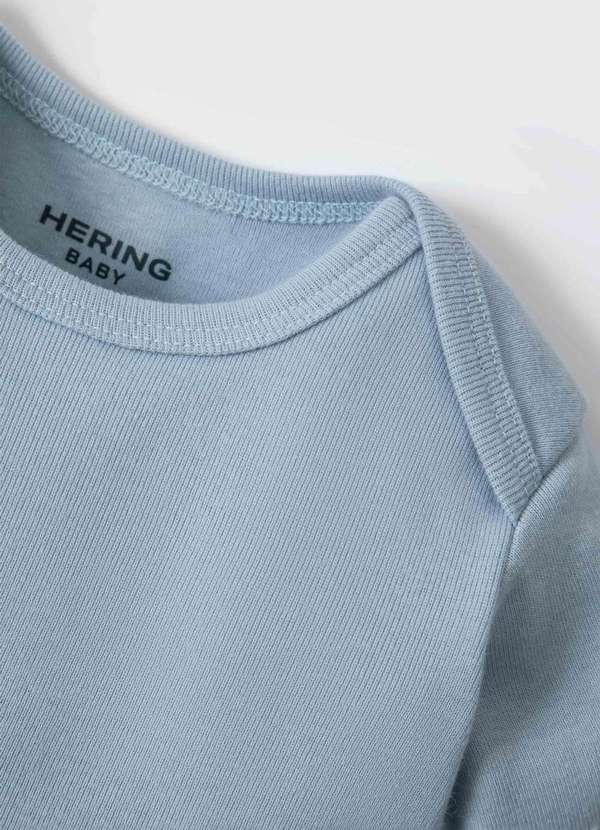 Hering - Body Bebe Unissex Manga Curta em Ribana Azul 2