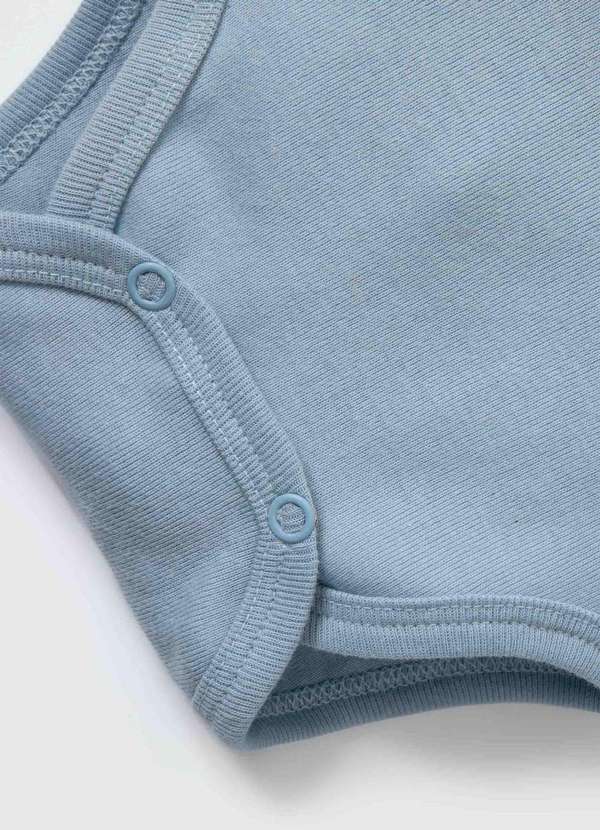 Hering - Body Bebe Unissex Manga Curta em Ribana Azul 3