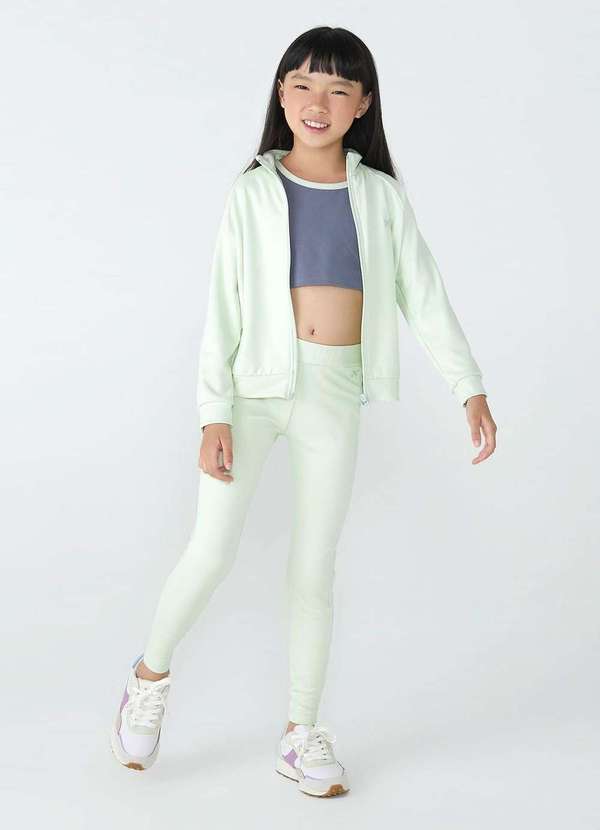 Hering - Calca Legging Basica Infantil Menina Esportiva Verde 2