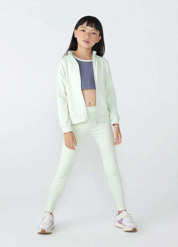Hering - Calca Legging Basica Infantil Menina Esportiva Verde 4