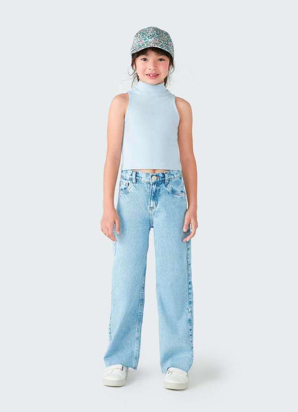 Hering - Calca Jeans Infantil Menina Reta Azul