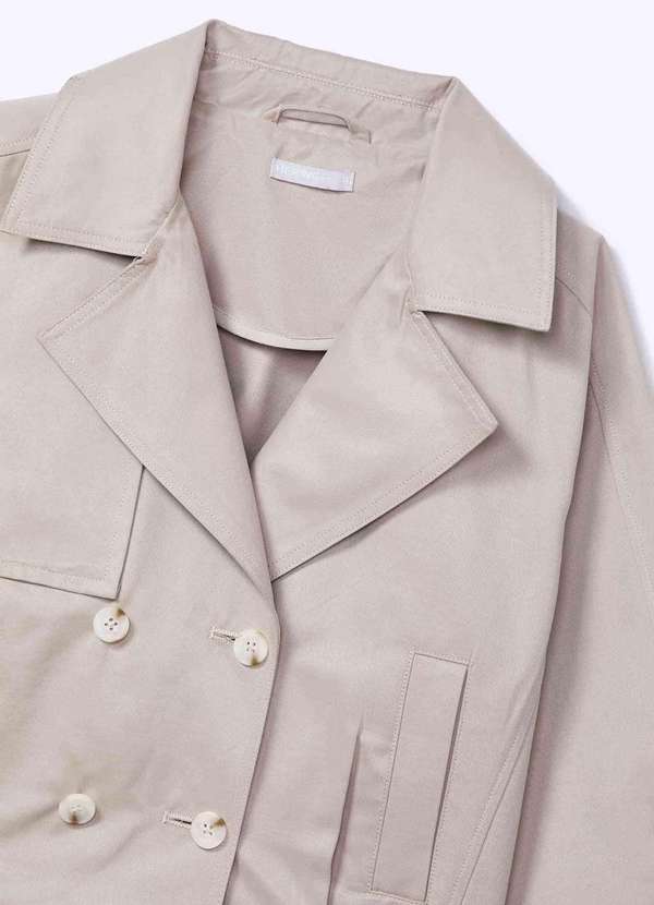 Hering - Jaqueta Infantil Menina Cropped em Nylon Bege 5