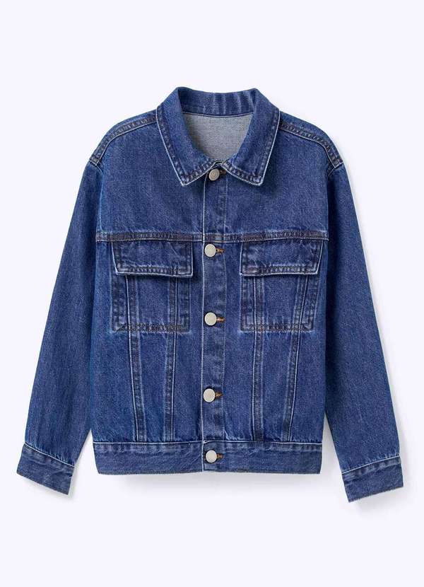 Hering - Jaqueta Infantil Oversized Jeans Azul 3