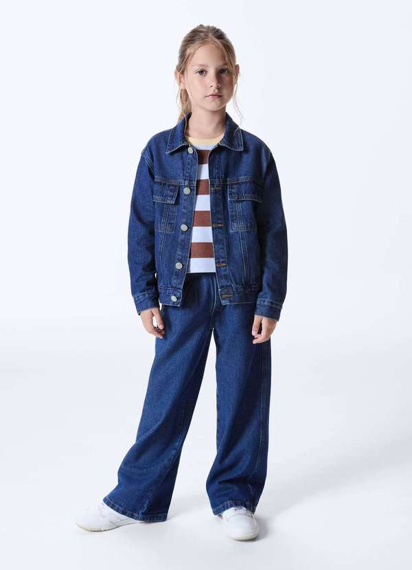 Hering - Jaqueta Infantil Oversized Jeans Azul 4