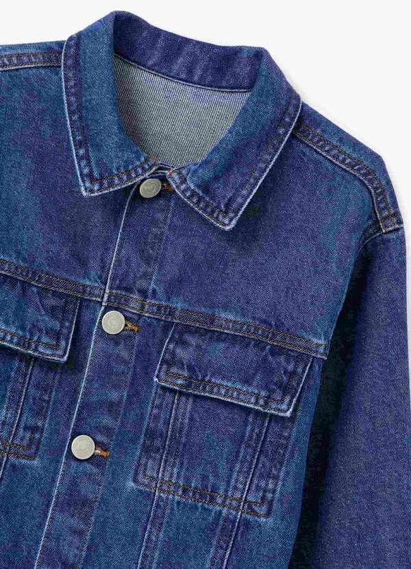 Hering - Jaqueta Infantil Oversized Jeans Azul 8