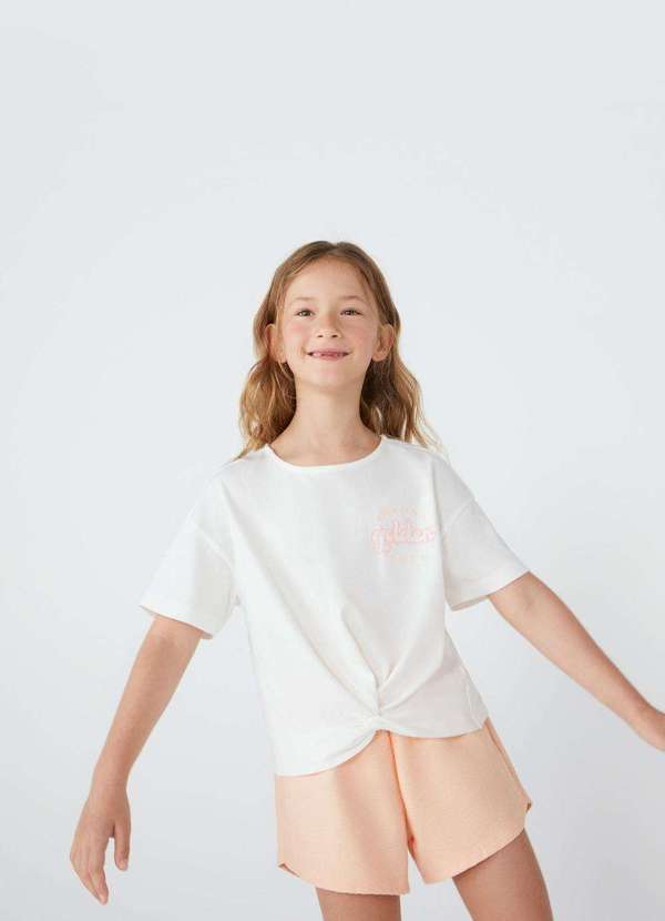 Hering - Conjunto Infantil Menina Curto com Estampa Laranja