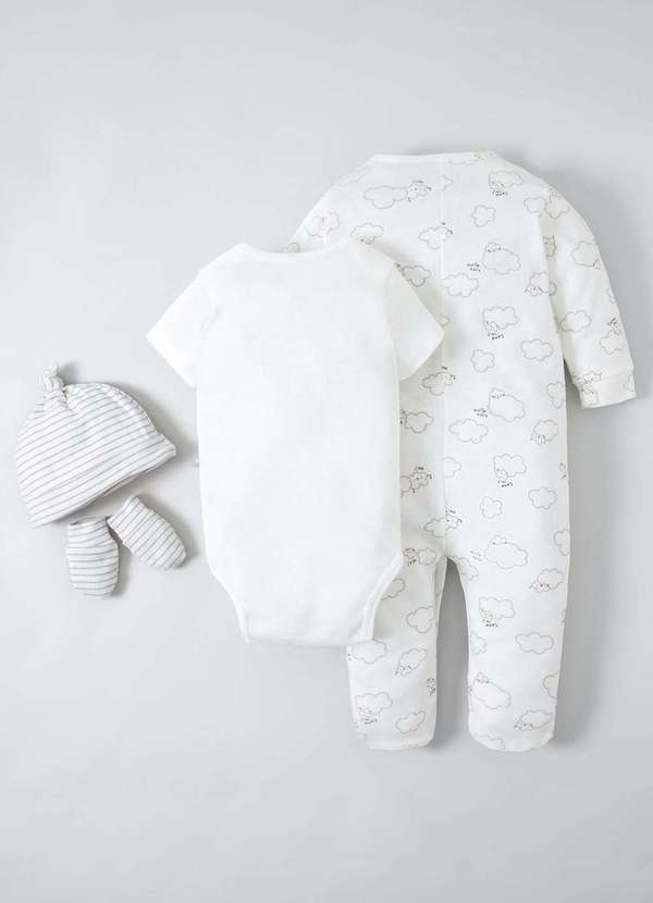 Hering - Kit Bebe em Algodao Organico Branco 5