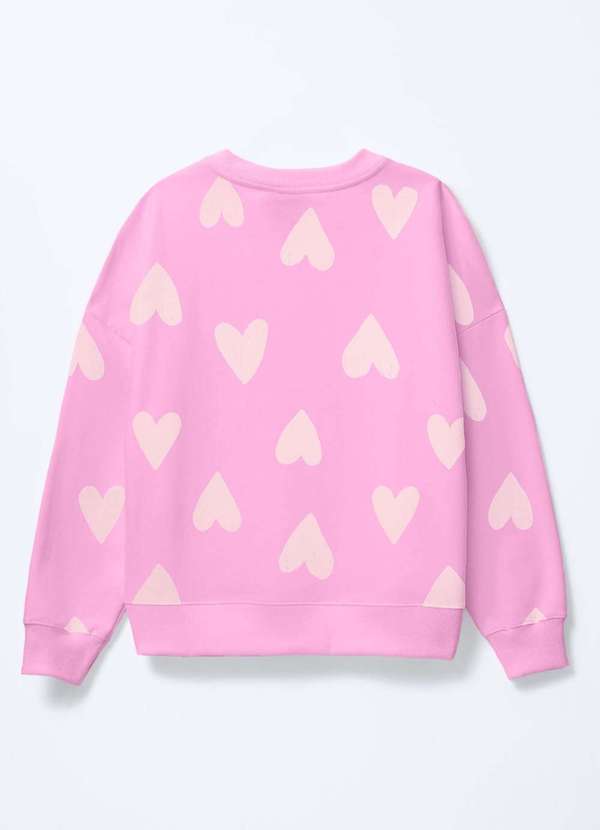 Hering - Conjunto Infantil Menina Oversized Estampado Rosa 2