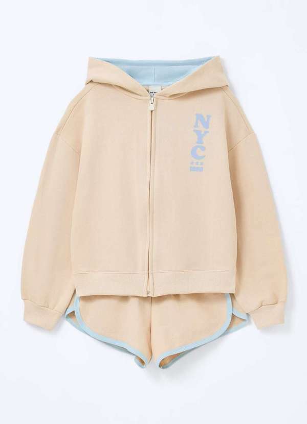 Hering - Conjunto Infantil Menina Regular Estampado Nude