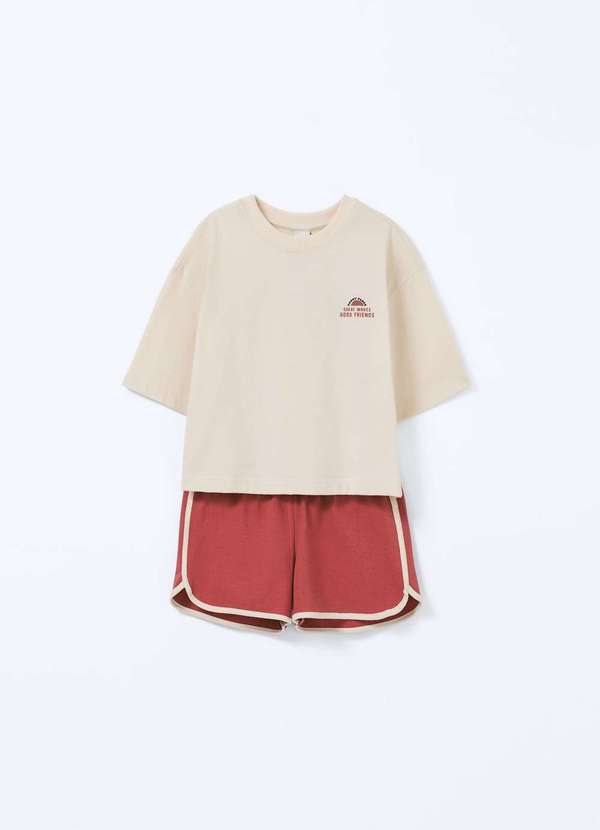 Hering - Conjunto Infantil Menina Runner Vermelho