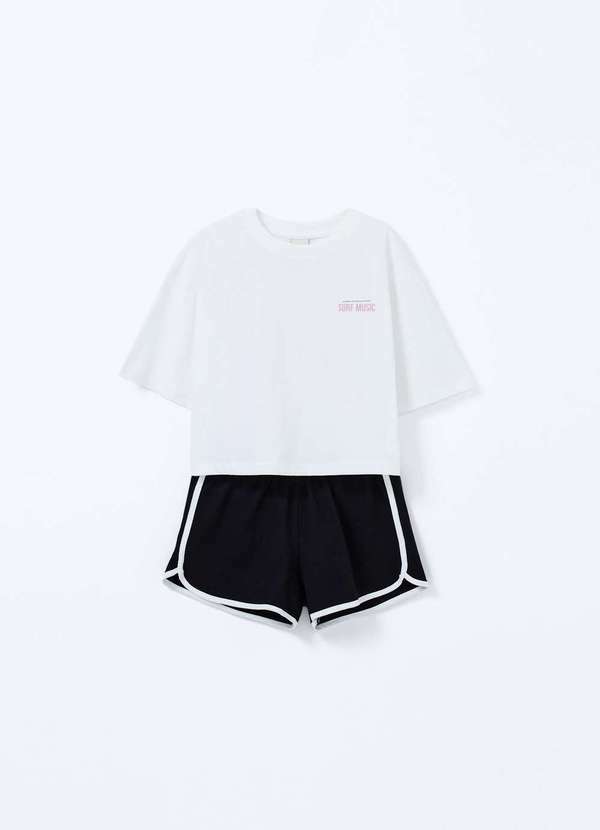 Hering - Conjunto Infantil Menina Runner Branco