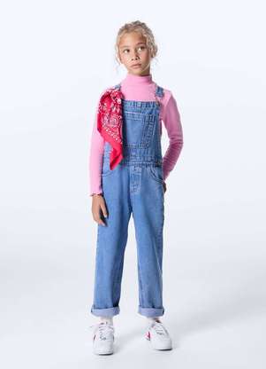Hering - Jardineira Infantil Unissex Jeans - HERING