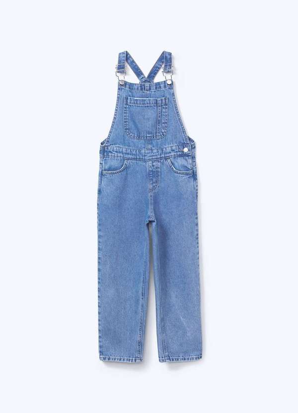 Hering - Jardineira Infantil Unissex Jeans Azul 3