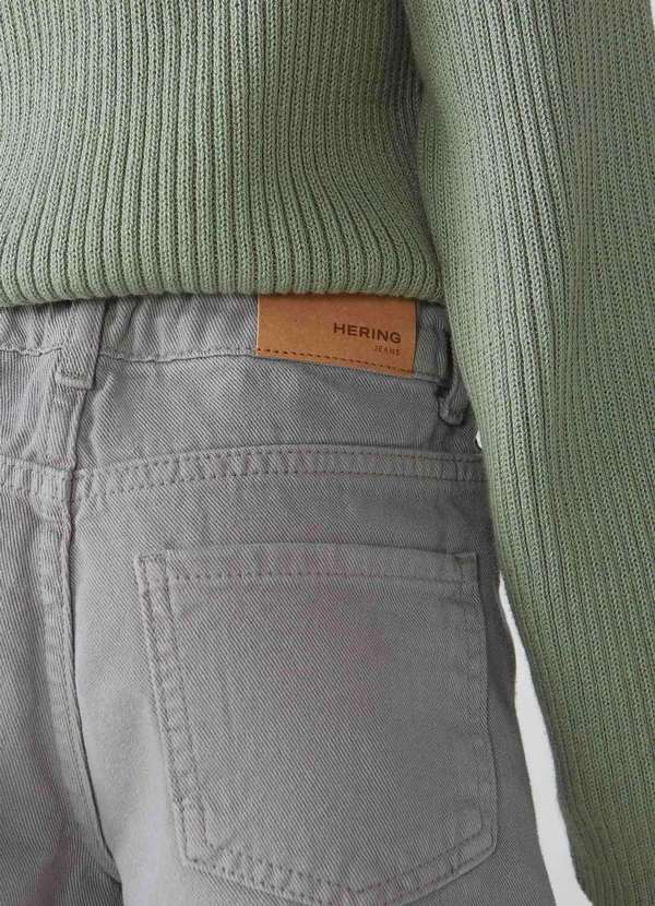 Hering - Shorts Infantil Menina em Sarja Colorido Cinza 3