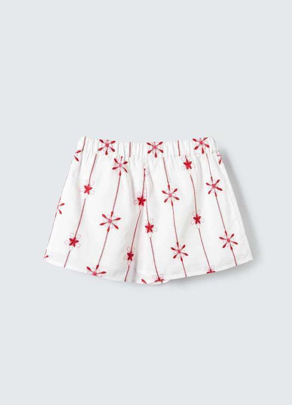 Hering - Shorts Infantil Menina Toddler Bordado Branco 3