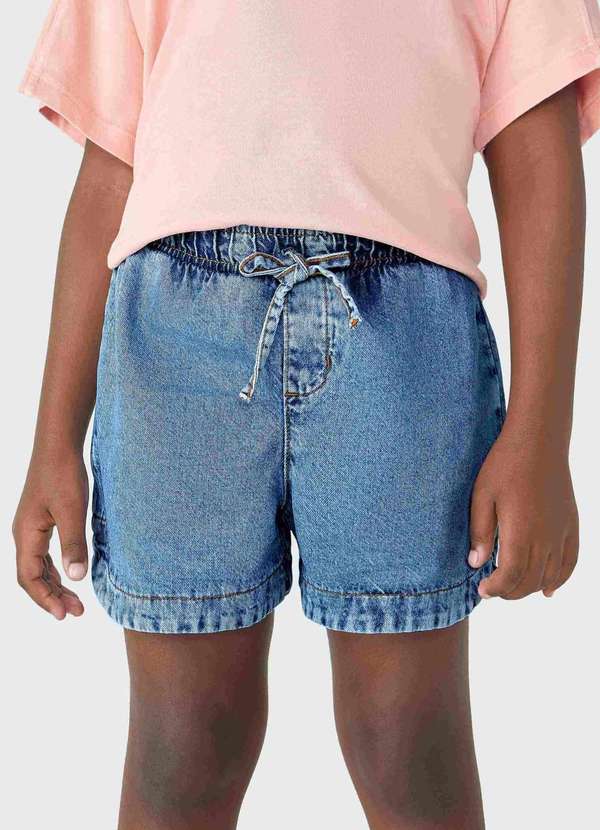 Hering - Shorts Jeans Infantil Menina Azul 4