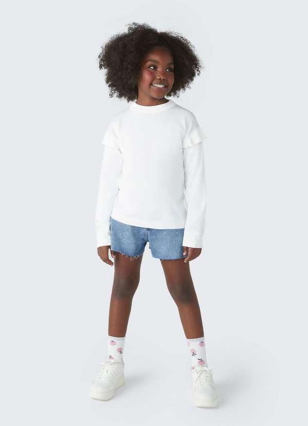 Hering - Shorts Jeans Infantil Menina Tradicional Azul