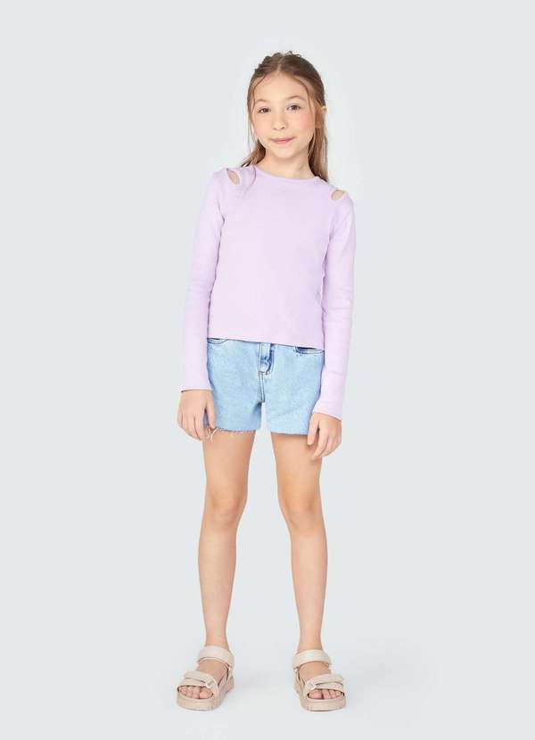 Hering - Shorts Jeans Infantil Menina Tradicional Azul