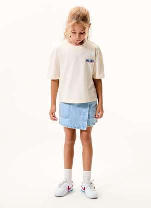 Hering - Shorts Saia Infantil Menina Jeans - HERING