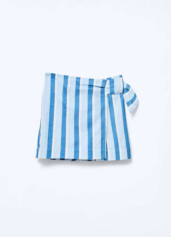 Hering - Shorts Saia Infantil Transpassada Azul
