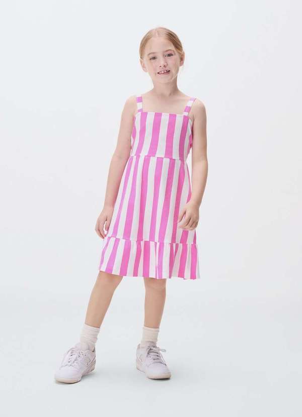 Hering - Vestido Curto Infantil Infantil Estampado Rosa