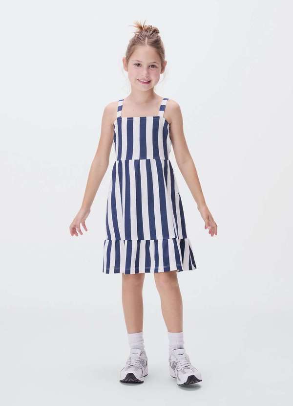 Hering - Vestido Curto Infantil Infantil Estampado Azul