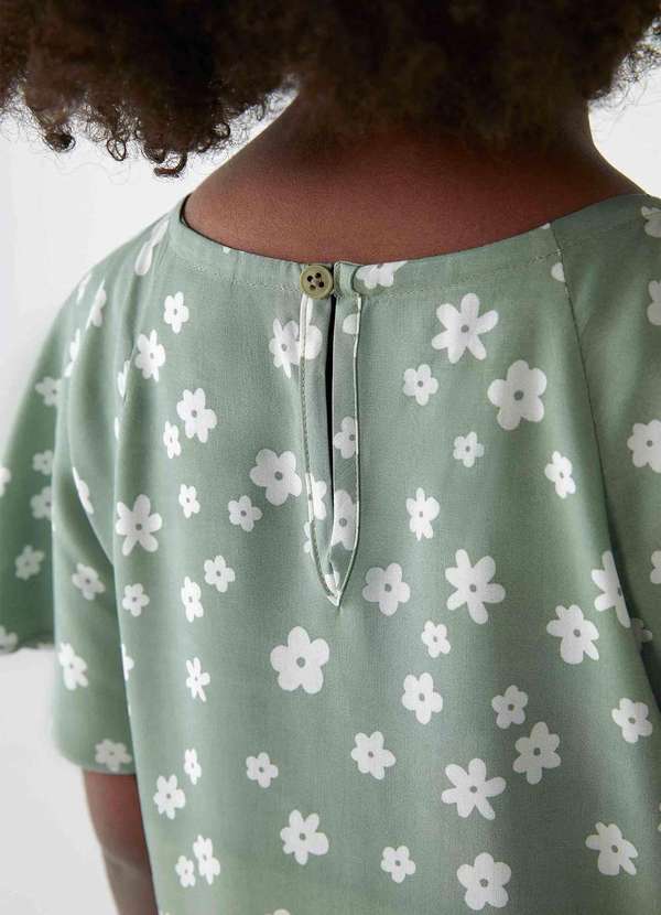 Hering - Vestido Infantil com Babados Verde 2