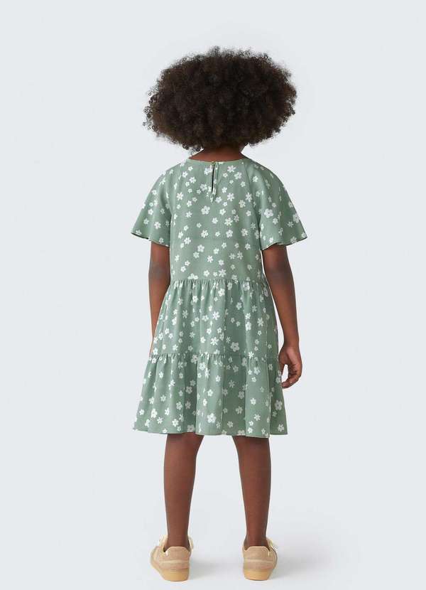 Hering - Vestido Infantil com Babados Verde 4