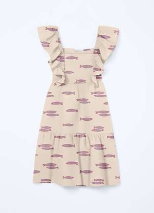 Hering - Vestido Infantil Curto com Babados - HERING