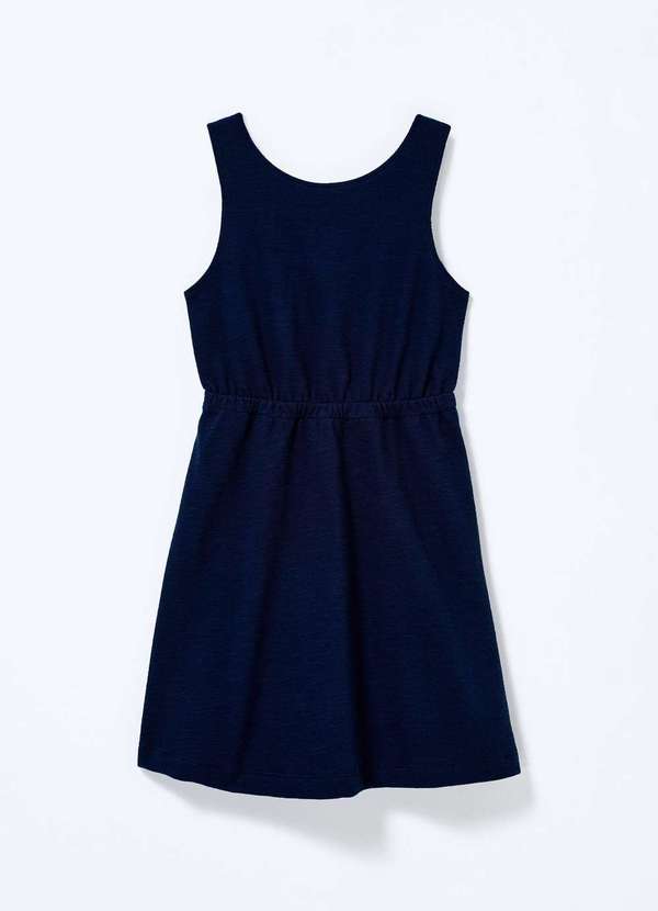 Hering - Vestido Infantil Curto Texturizado Azul