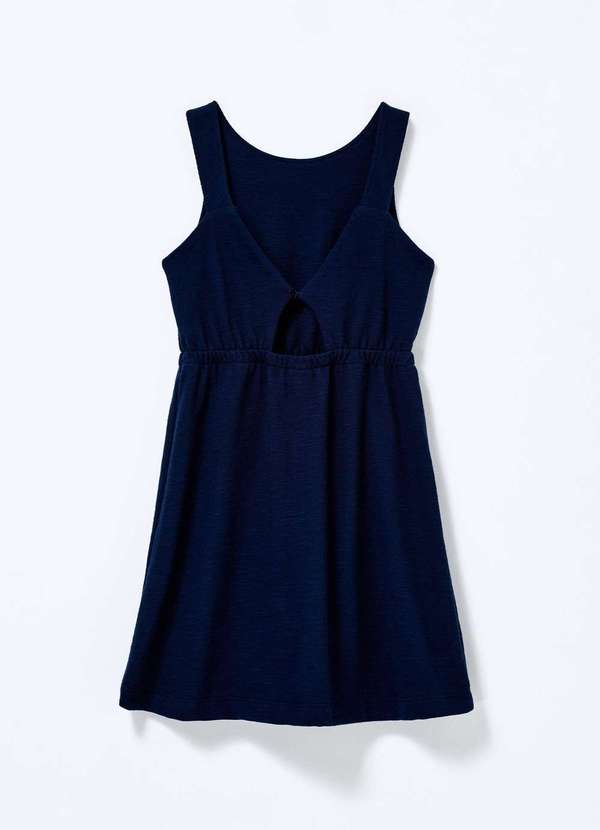 Hering - Vestido Infantil Curto Texturizado Azul 3