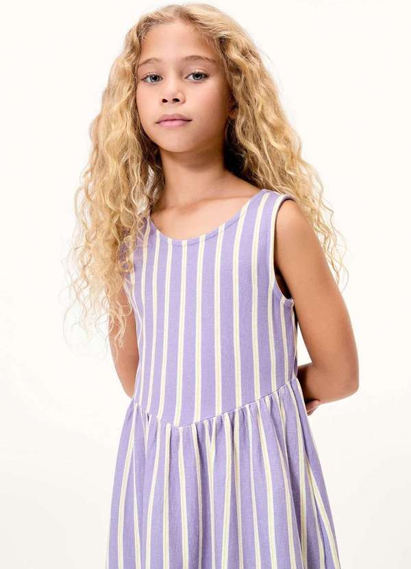 Hering - Vestido Infantil Fio Tinto Evase Roxo 3
