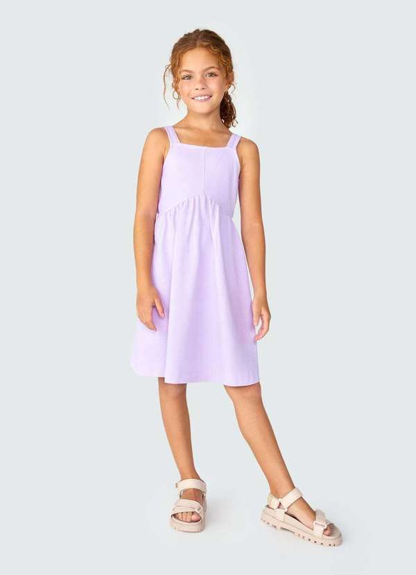 Hering - Vestido Infantil Rodado Roxo