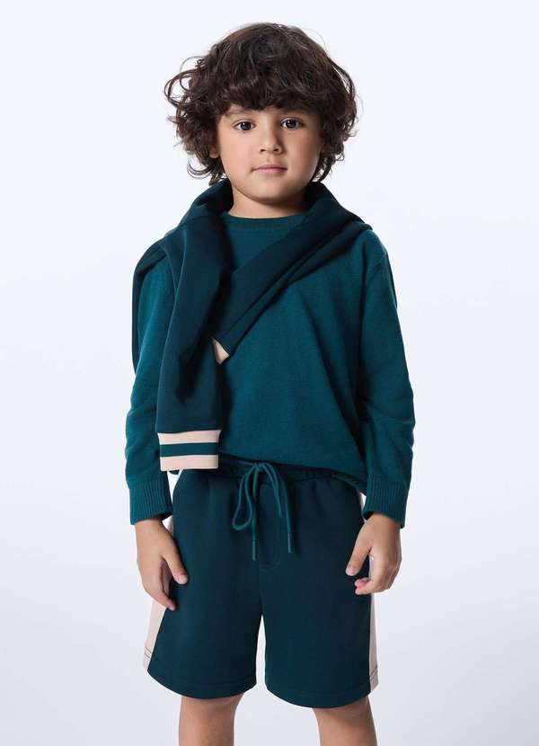 Hering - Bermuda 1990 Infantil Menino Comfort Verde