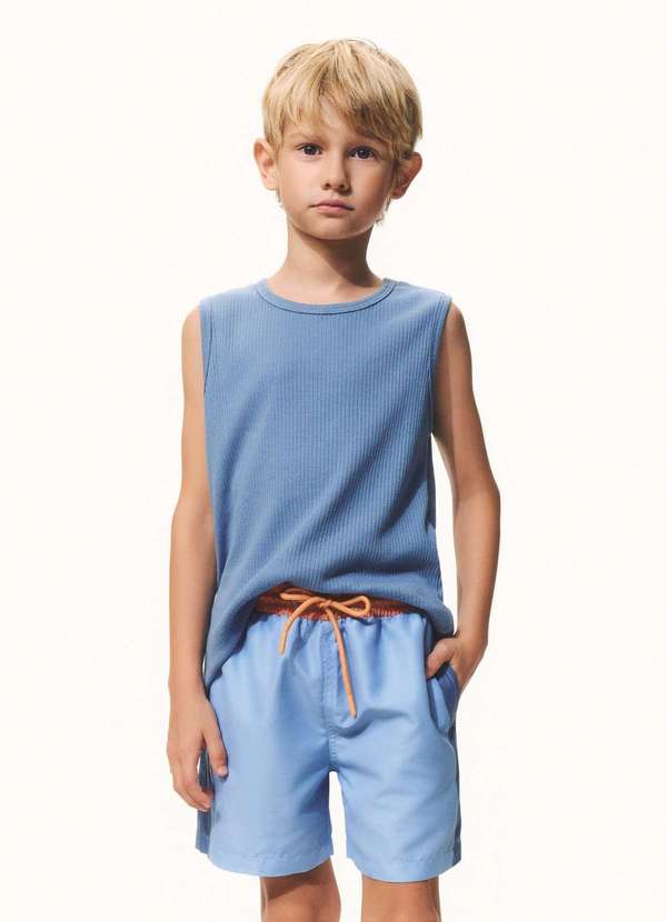 Hering - Bermuda de Banho Infantil Menino Colorida Azul