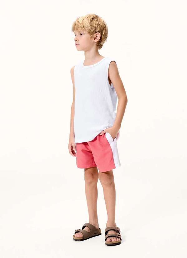 Hering - Bermuda de Banho Infantil Menino Colorida Vermelho