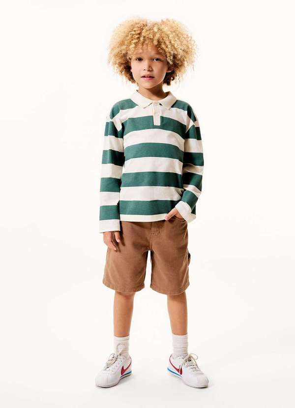 Hering - Bermuda Infantil Menino em Sarja Marrom 1