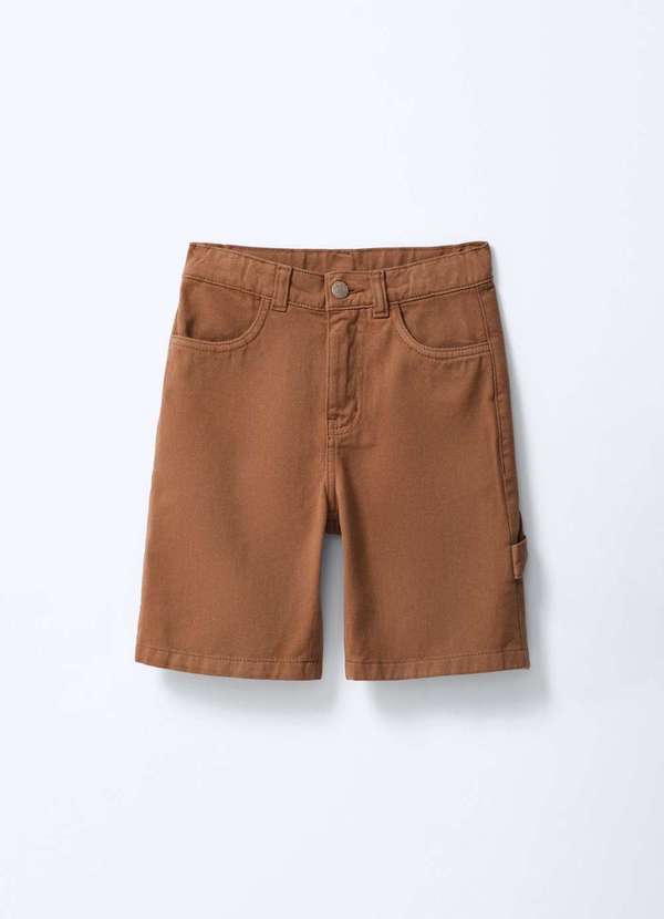 Hering - Bermuda Infantil Menino em Sarja Marrom 2