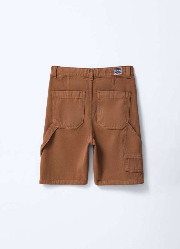 Hering - Bermuda Infantil Menino em Sarja Marrom 5