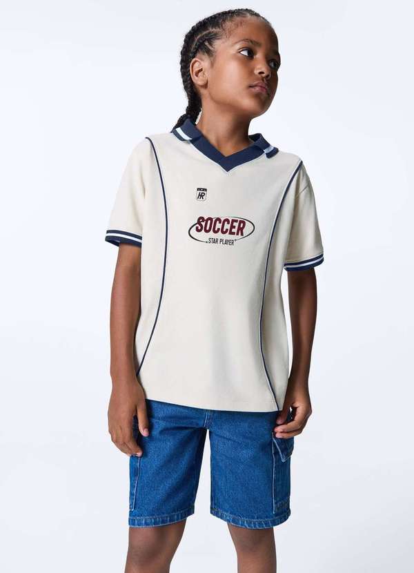 Hering - Bermuda Infantil Menino Reta Jeans Azul