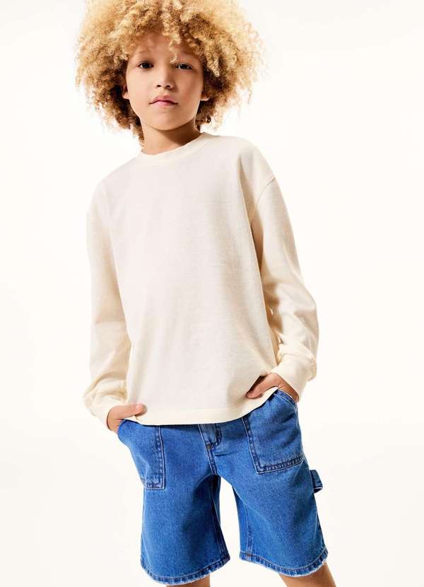 Hering - Bermuda Jeans Infantil Menino Azul