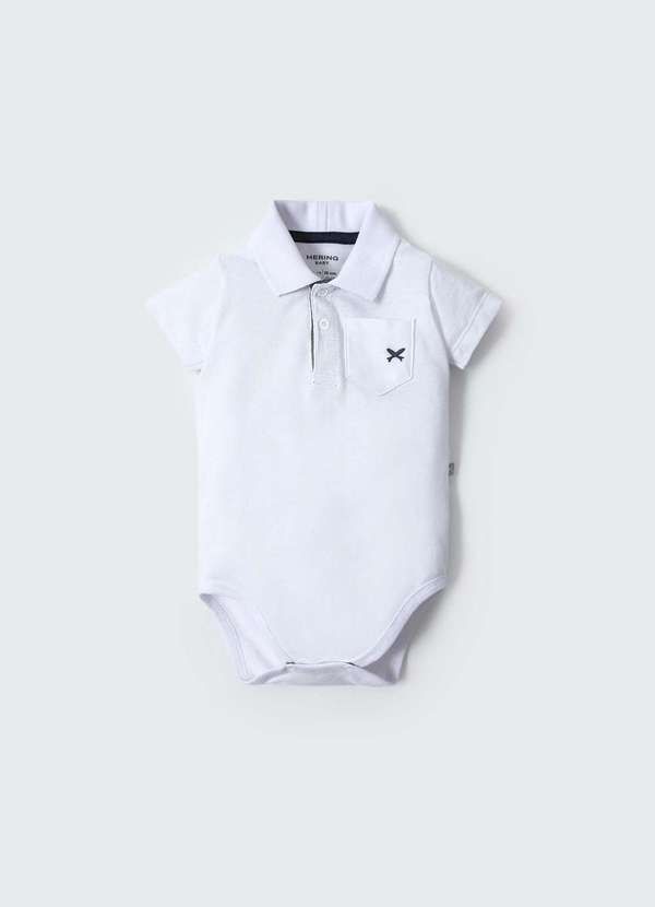 Hering - Body Polo Bebe Menino com Bolsinho Branco 7