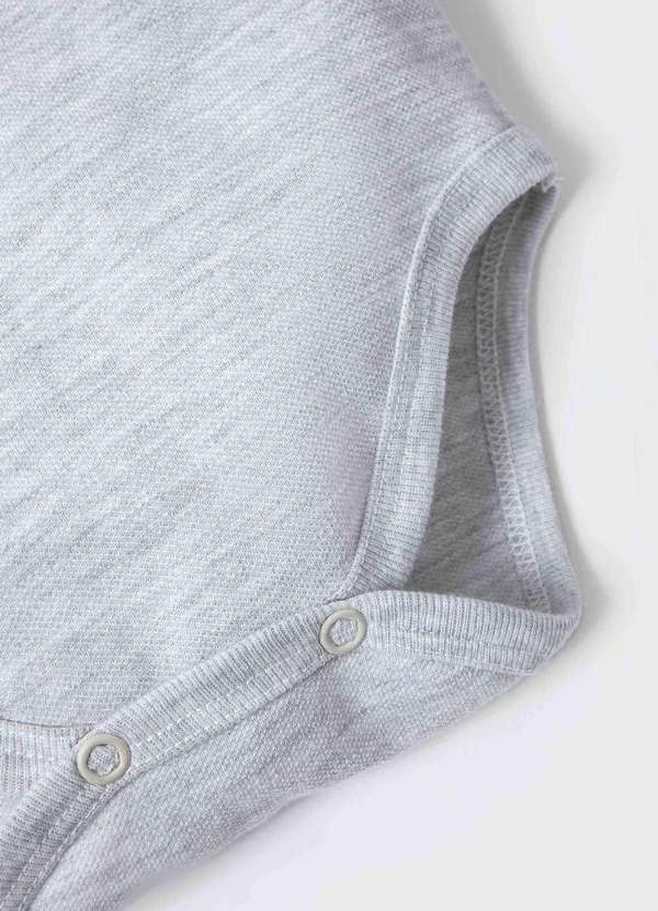 Hering - Body Polo Bebe Menino com Bolsinho Cinza 3