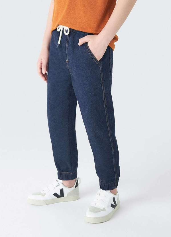 Hering - Calca Jeans Moletom Infantil Menino Azul 3