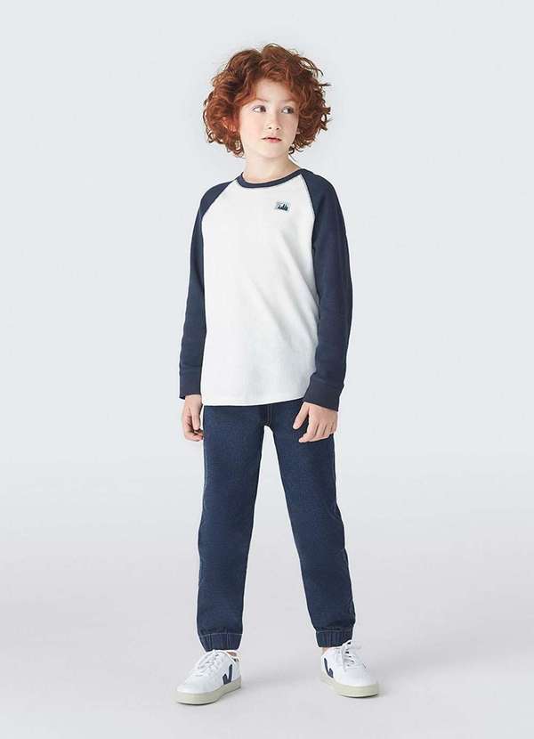 Hering - Calca Jeans Moletom Infantil Menino Azul 6