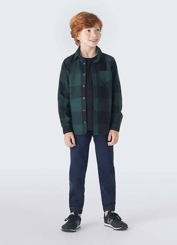 Hering - Calca Jeans Moletom Infantil Menino Azul 7