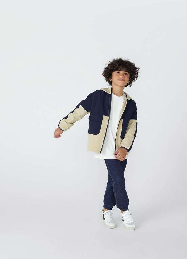 Hering - Calca Jeans Moletom Infantil Menino Azul 8