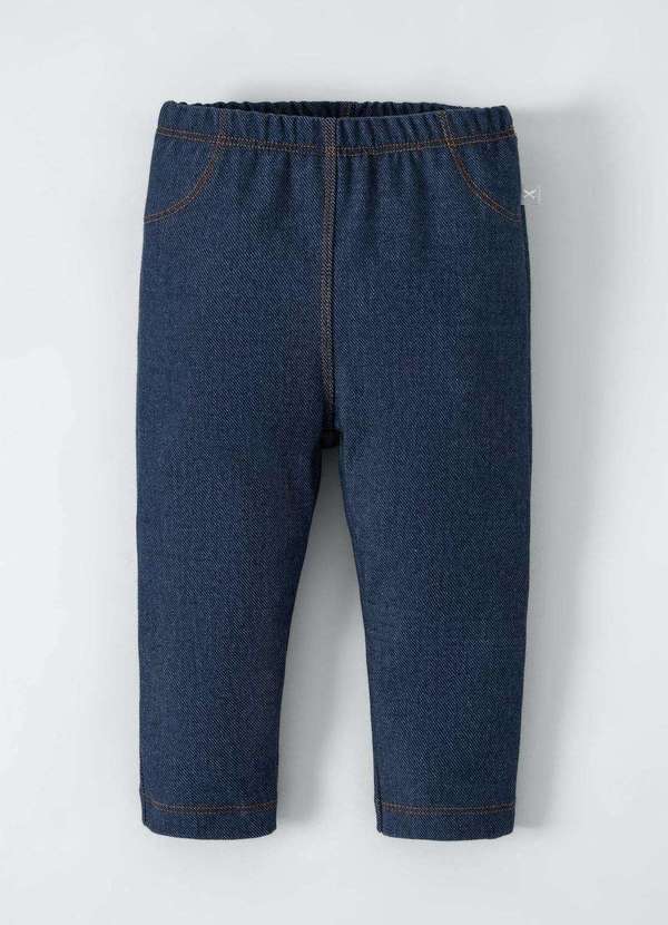 Hering - Calca Legging Bebe Menina em Malha Jeans Azul