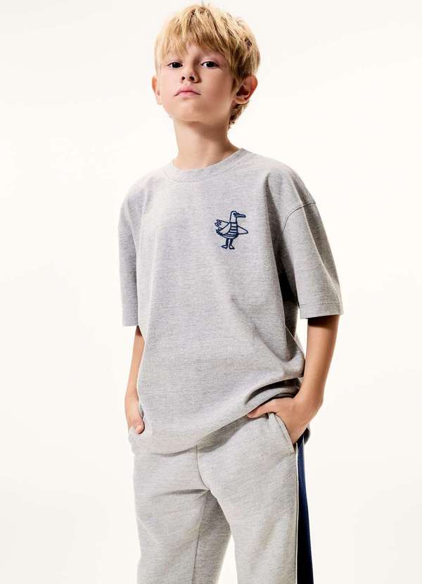 Hering - Calca Infantil Menino Moletom Jogger Cinza 3